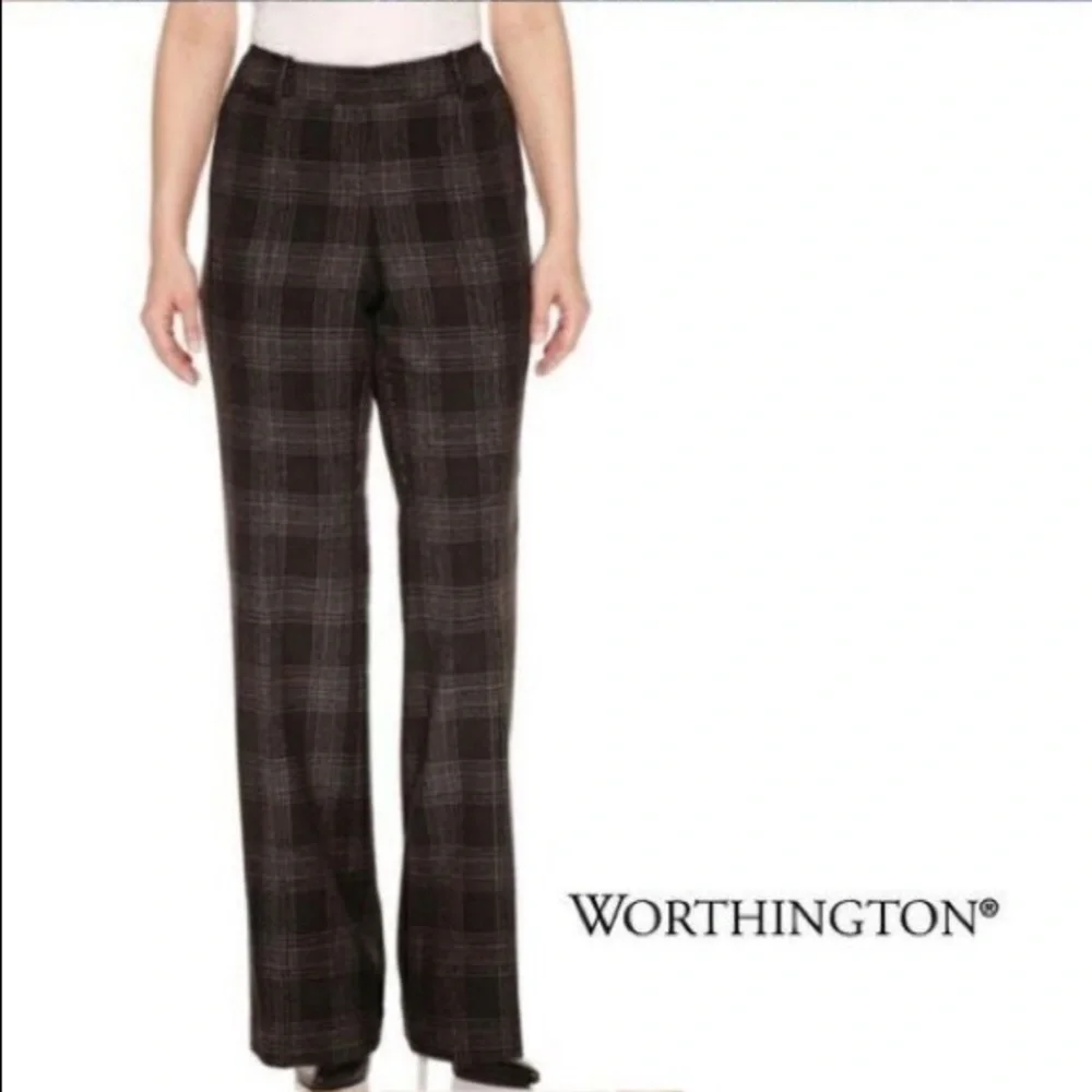 New Women’s Worthington Curvy Fit Trouser Leg Pants - Picture 1 of 2